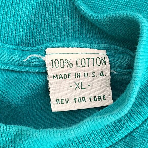 Players by Van Heusen Baseball Americas Game Blue Turquoise Shirt XL 100% Cotton - Picture 7 of 9